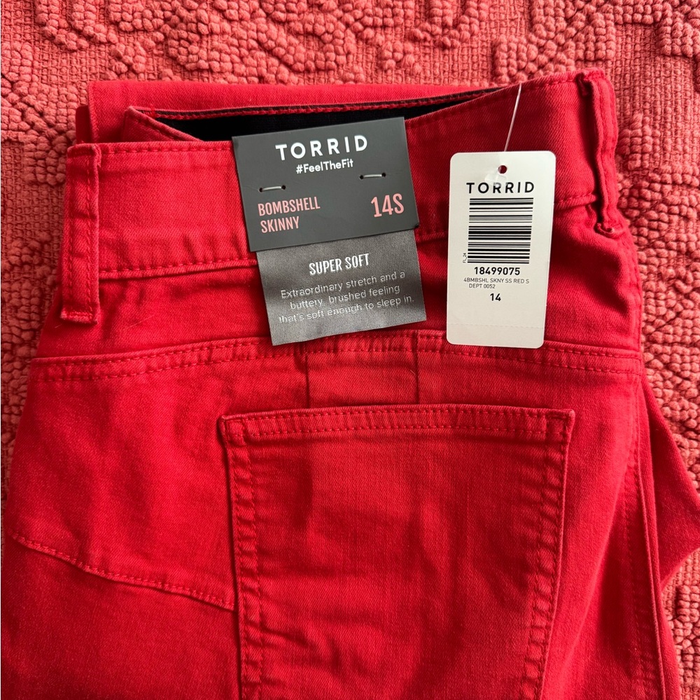 Torrid Red Bombshell Skinny Jeans
